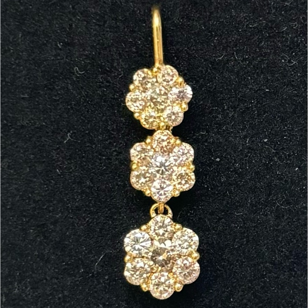 -SOLD- 🆕 18k 0.5 Carat Tri Rositas Natural Diamond Pendant